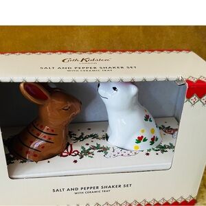 Cath Kidston Salt and Pepper Bunny & Polar Bear Set With Tray NEW